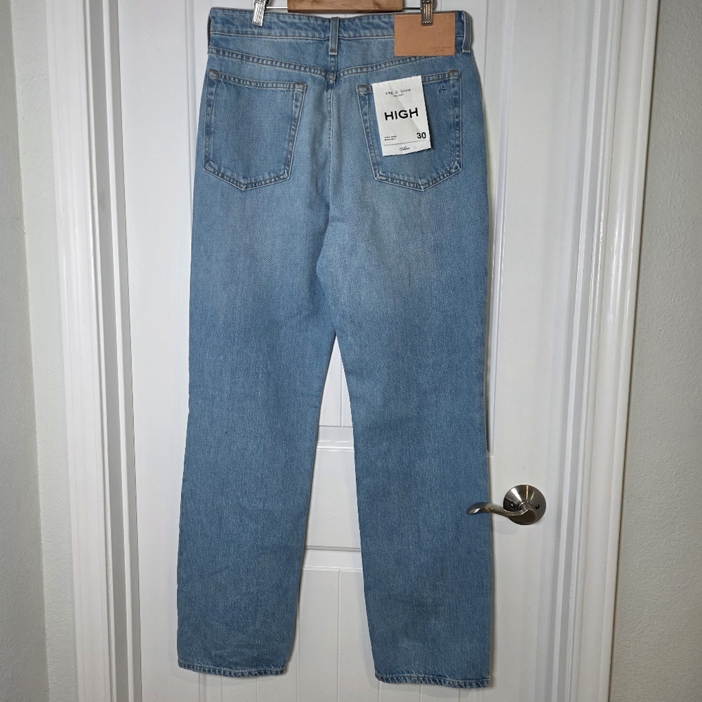 NWT Rag & Bone Alex High Rise Straight Leg Cotton Jeans Size 30 - Picture 4 of 7
